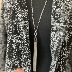 N405 NWT The Limited tassel silvertone necklace